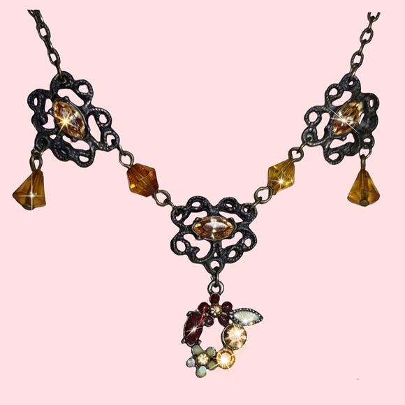 Brown Topaz Colored Gems Y Necklace - Picture 7 of 10